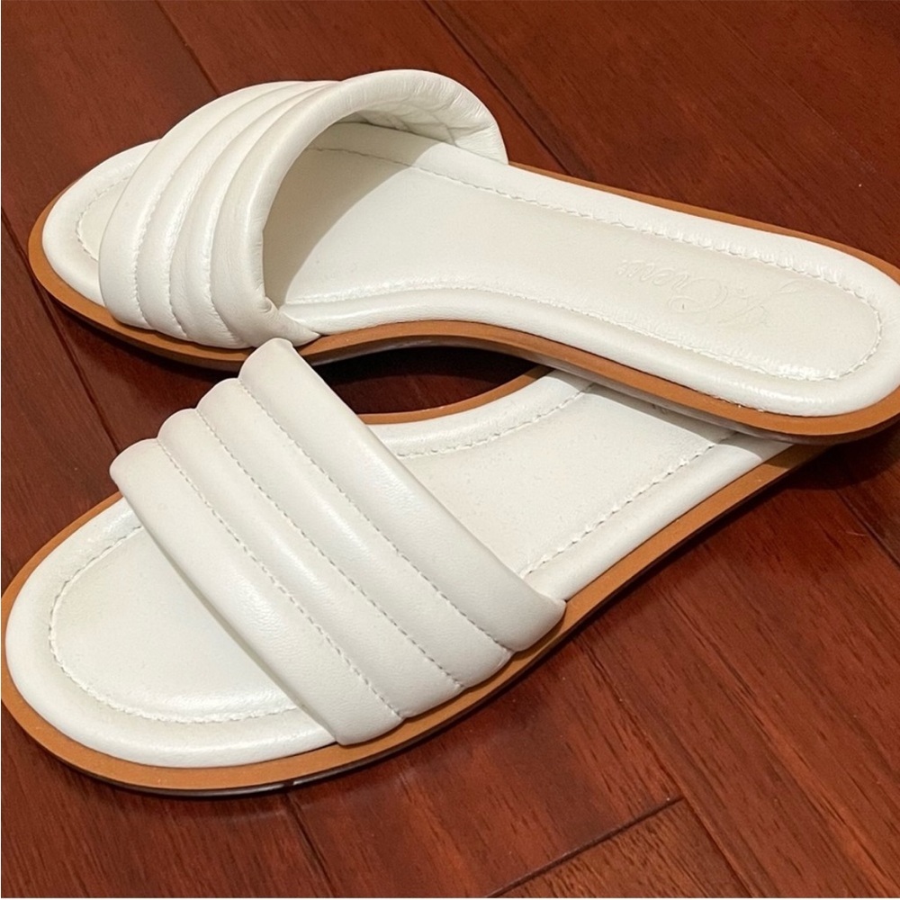 J. Crew White Leather Sandals